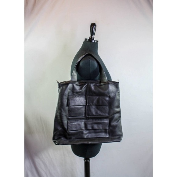 Kooba Top Handle Tote Purse Black Leather - Picture 1 of 4